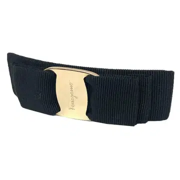 Ferragamo 블랙 바라 리본 머리핀 aq12263