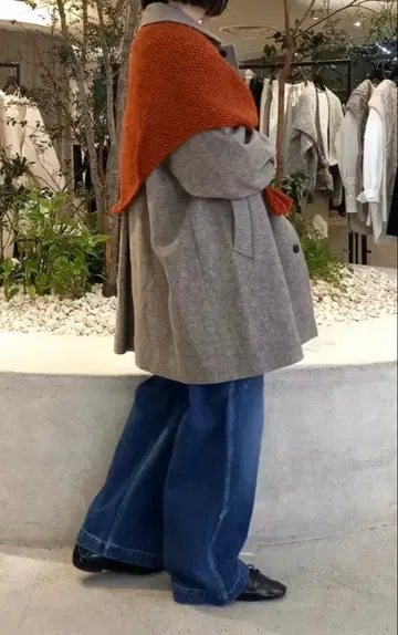 카구레 페루 태슬 스톨 orange