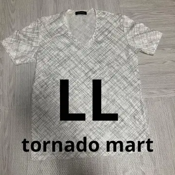 tornado mart 패턴 V넥 T셔츠 LL 사이즈