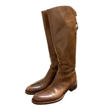 SARTORE 사토레 천연 가죽 백 지퍼 승마 부츠 37 1/2