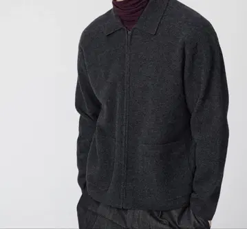 유니클로 C 니트 풀 지퍼 자켓