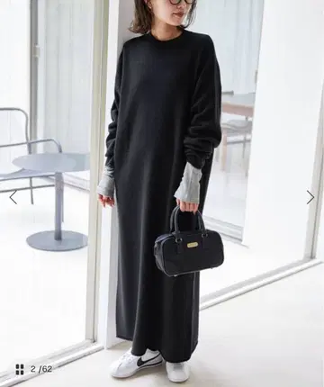 택 포함 새상품 SLOBE IENA 워셔블 스무스 니트 원피스