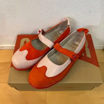 캠퍼 오렌지 핑크 플랫슈즈 Camper 스트랩