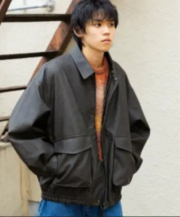 [ 완판템 ] beams 가죽 자켓