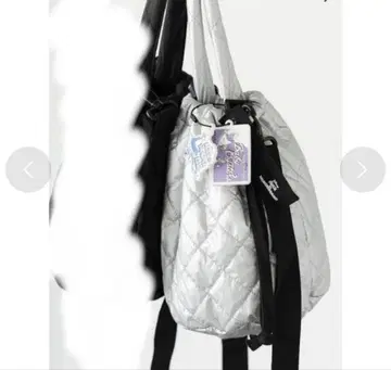 르농큐르 Disney 원더랜드 앨리스 참 포함 퀼트 백 실버