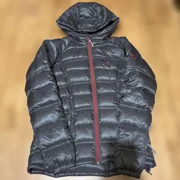 AIGLE 후드 부착 다운 자켓 그레이