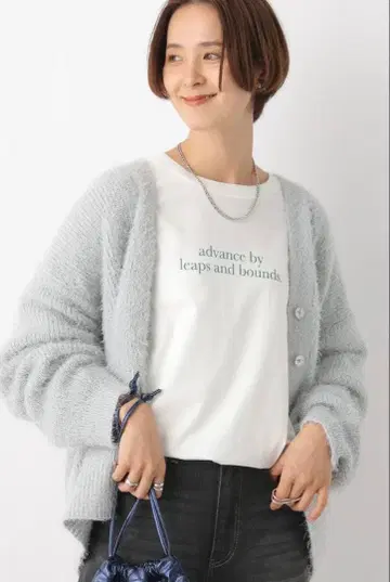 그레이 라메 버튼 가디건