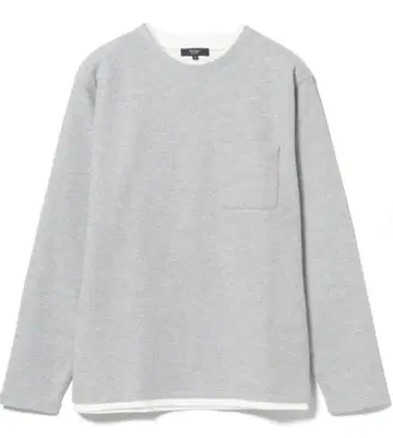 남성용 페이크 레이어 크루넥 티셔츠