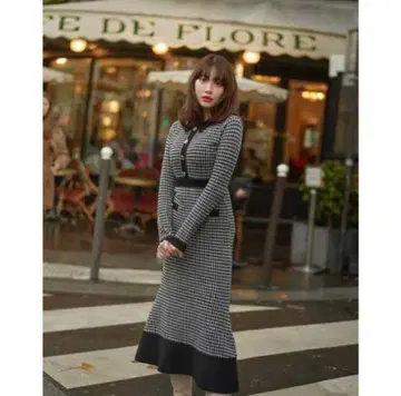 Buckingham Houndstooth knit dress