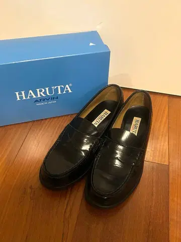 새상품급! 하루타 로퍼 HARUTA 블랙 24cm EEE 일본제