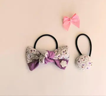 [리버티] 바이컬러 리본 머리끈