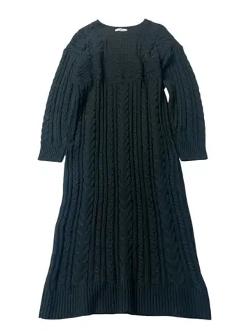 e300 유나이티드 애로우즈 케이블 니트 원피스