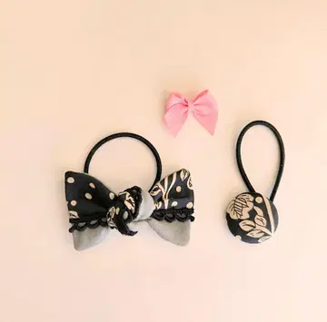 [리버티] 바이컬러 리본 머리끈