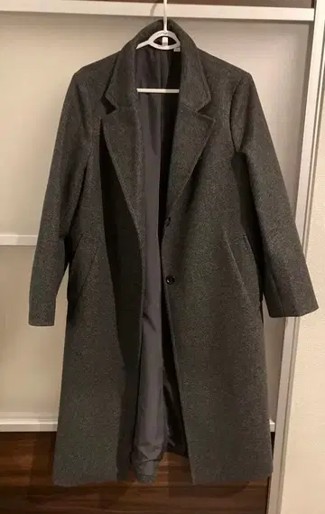 GU 그레이 롱 코트 L 사이즈