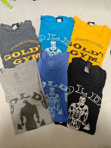 골드짐 T셔츠 6개 세트