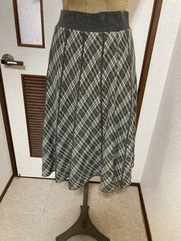 스커트 무릎 기장 허리밴딩