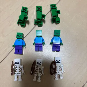 레고 마인크래프트 좀비 슬리퍼 스켈레톤 미니 피규어 9개 세트