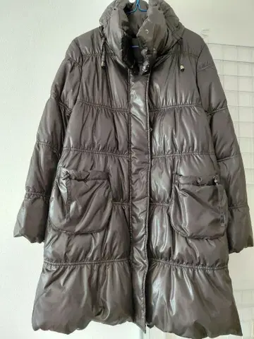 롱 다운 코트 M 사이즈 다운 80% 페더 20% 블랙 여성용