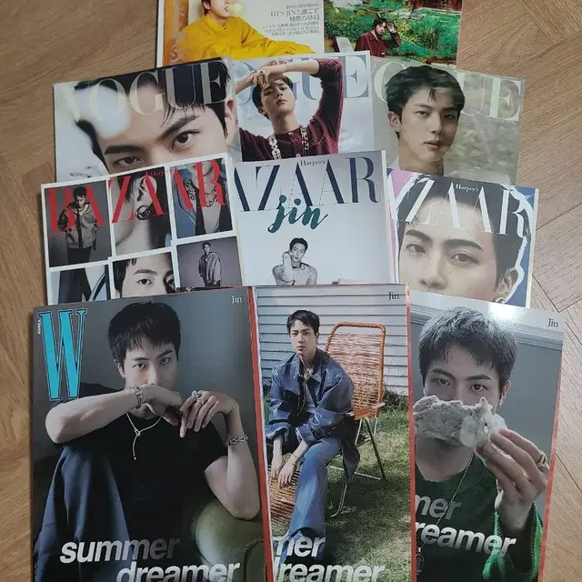 방탄 BTS 진 JIN 커버 잡지(W KOREA/BAZAAR/VOGUE)