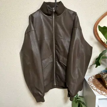 워크맨 합성 가죽 립 블루종