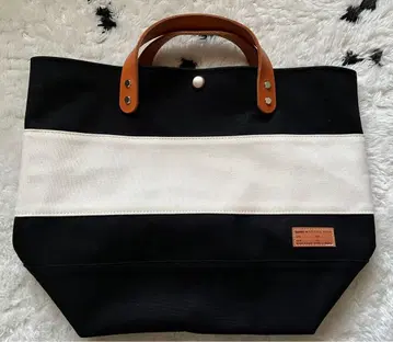 BEAMS buddy 캔버스 스트라이프 토트백