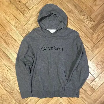 Calvin Klein 클라인 그레이 맨투맨 후드티 자수