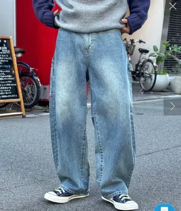 CPCM 커브 페인터 데님 팬츠