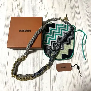 MISSONI 목걸이 그레이 네이비 골드