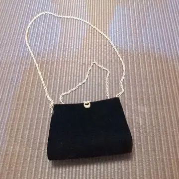 블랙 포멀 스웨이드 숄더백