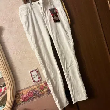 화이트 바지 FIBER HEAT 안감 벨로아 73 사이즈