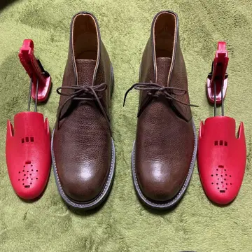 미사용 한정판 기획품 스코치 그레인 차카 부츠 25.5cm 3EEE