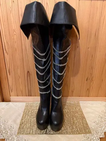 싸이하이 부츠 롱 부츠 체인 28.5cm 남성용