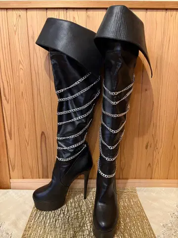 싸이하이 부츠 롱 부츠 체인 45 28.5cm 남성용