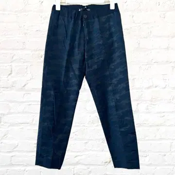 BLANC 스트레이트 팬츠 카모 패턴 일본제 네이비 센터 프레스 남성용