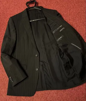 미사용 새상품 플래티넘사 Milior 원단 스트라이프 테일러드 자켓