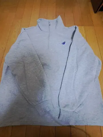 New Balance 그레이 하프 지퍼 트레이닝복 M