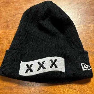 블랙 비니 XXX 자수