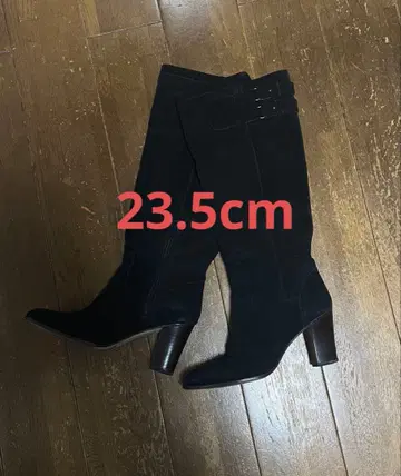 스웨이드 롱 부츠 23.5cm