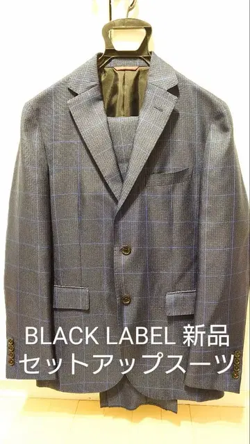 새상품 BLACK LABEL 셋업 수트 ML 미광택 네이비