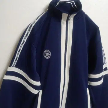 CONVERSE 컨버스 트랙 자켓 저지 겉옷 남성용 M 자수 로고