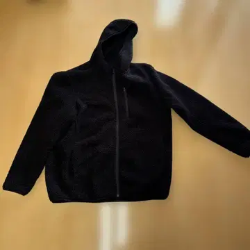 블랙 플리스 자켓 후드 부착 UNIQLO 유니클로 자켓