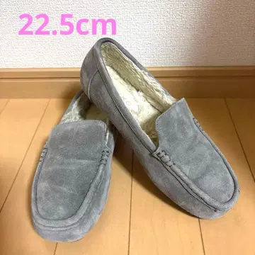 히미코 그레이 스웨이드 모카신