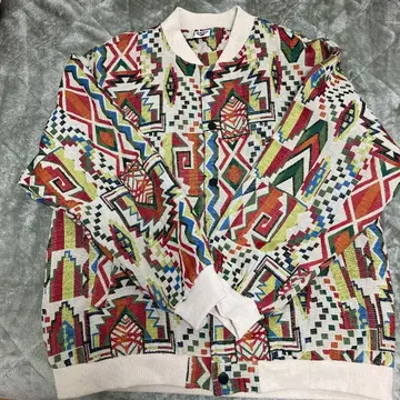 HOOK 패치워크 기하학 패턴 고블랑 블루종 XL