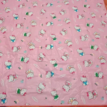 초레어 특대형 당시물 헬로키티 비닐 시트 테이블 크로스 레트로