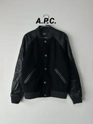 A.P.C. 아페쎄 소매 가죽 바시티 자켓 XS