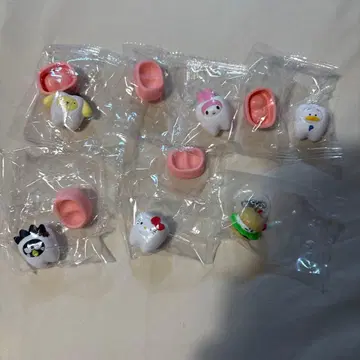 산리오 가챠가챠 6개 세트 치아 아메리칸 디자인