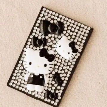 로리즈팜 헬로키티 퀼팅 데코 mini 거울 카라비너 세트