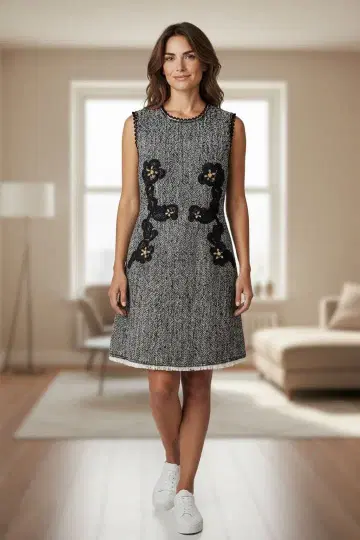 원피스 꽃무늬 자수