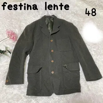 페스티나 렌테 체스터 코트 [ 48/L ] 올리브 울 혼방 아우터