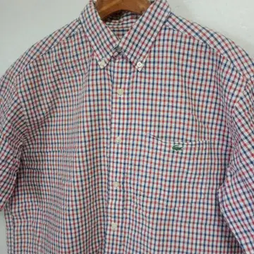 라코스테 LACOSTE 시어서커 반팔 셔츠 남성용 사이즈 5